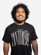 Panthers Black Gothic Stamp T-Shirt