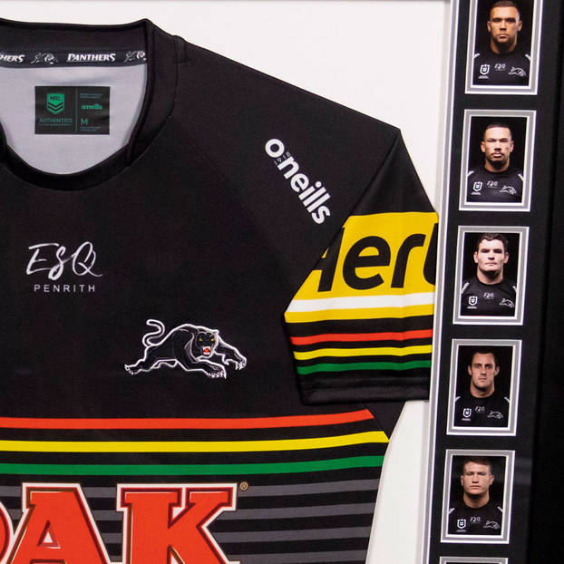 Panther Shop – 2020 Penrith Panthers Framed Signed Jersey + Team Poster