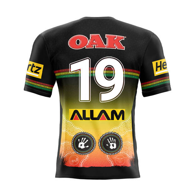 main19.	Chris Smith Signed, Match-Issued Indigenous Jersey2