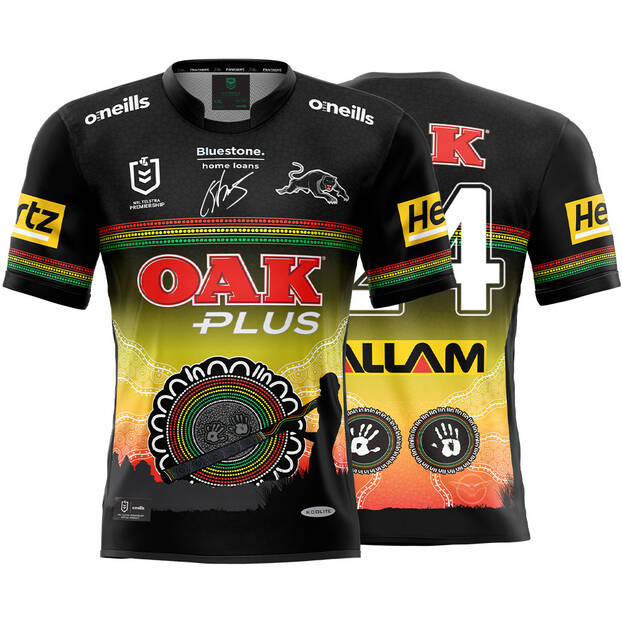 main24.	Charlie Staines Signed, Match-Issued Indigenous Jersey0