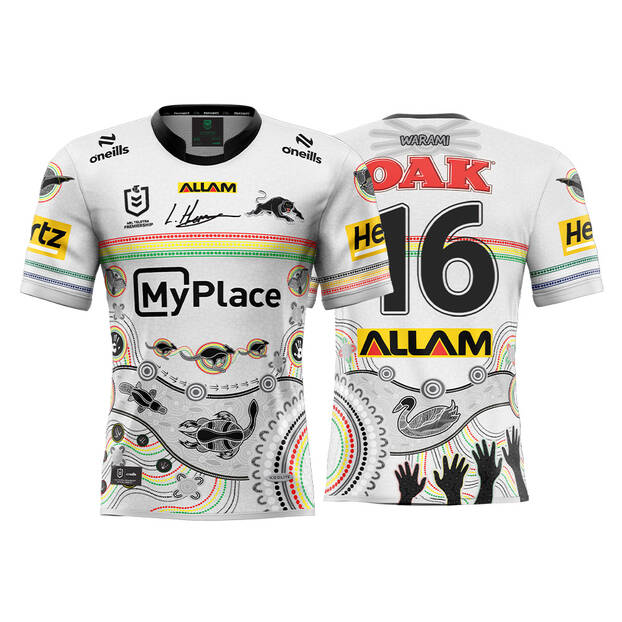 main16. Liam Henry Match-Worn Signed Indigenous Jersey1