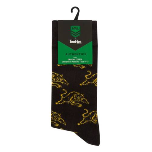Panthers Organic Cotton Crew Sock Black M/L