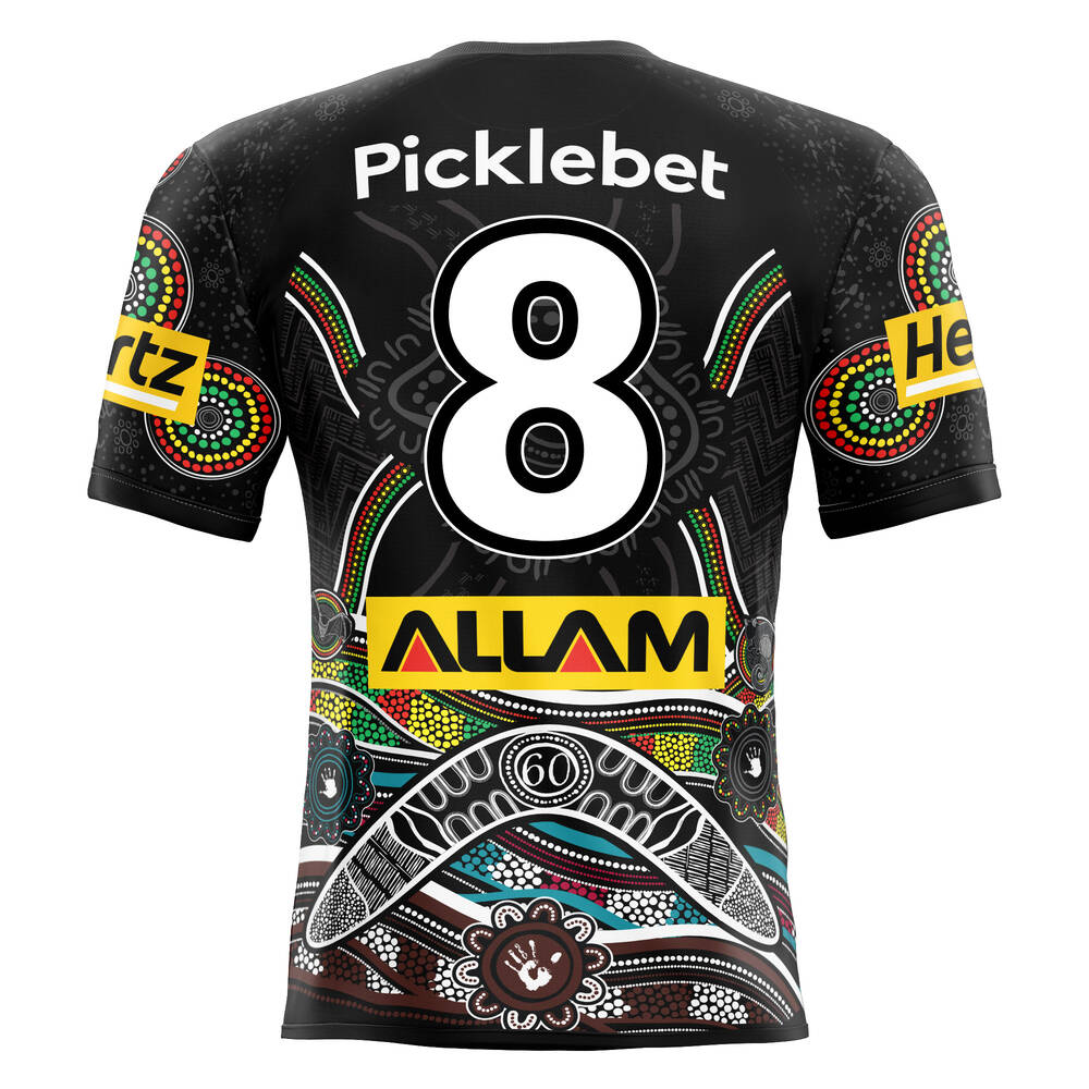 8. Moses Leota's Match-Issued Signed Indigenous Jersey0