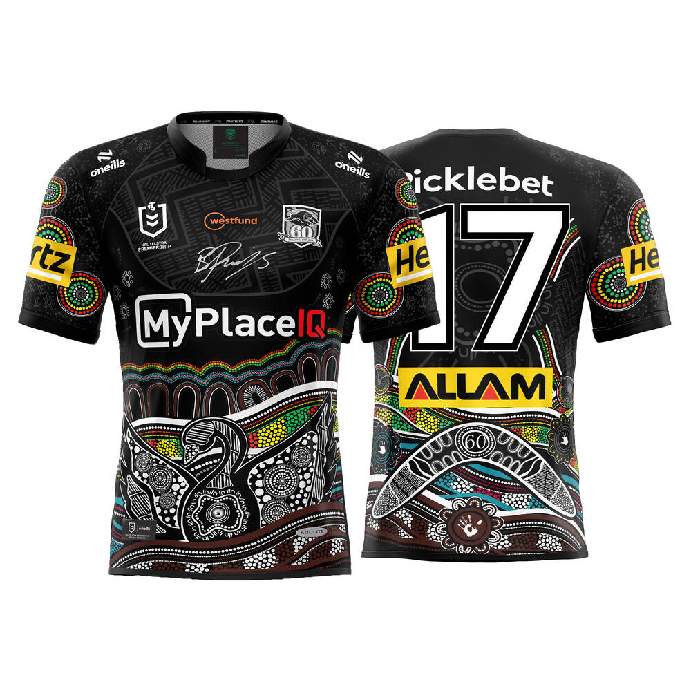 main17. Billy Phillips's Match-Worn Signed Indigenous Jersey0