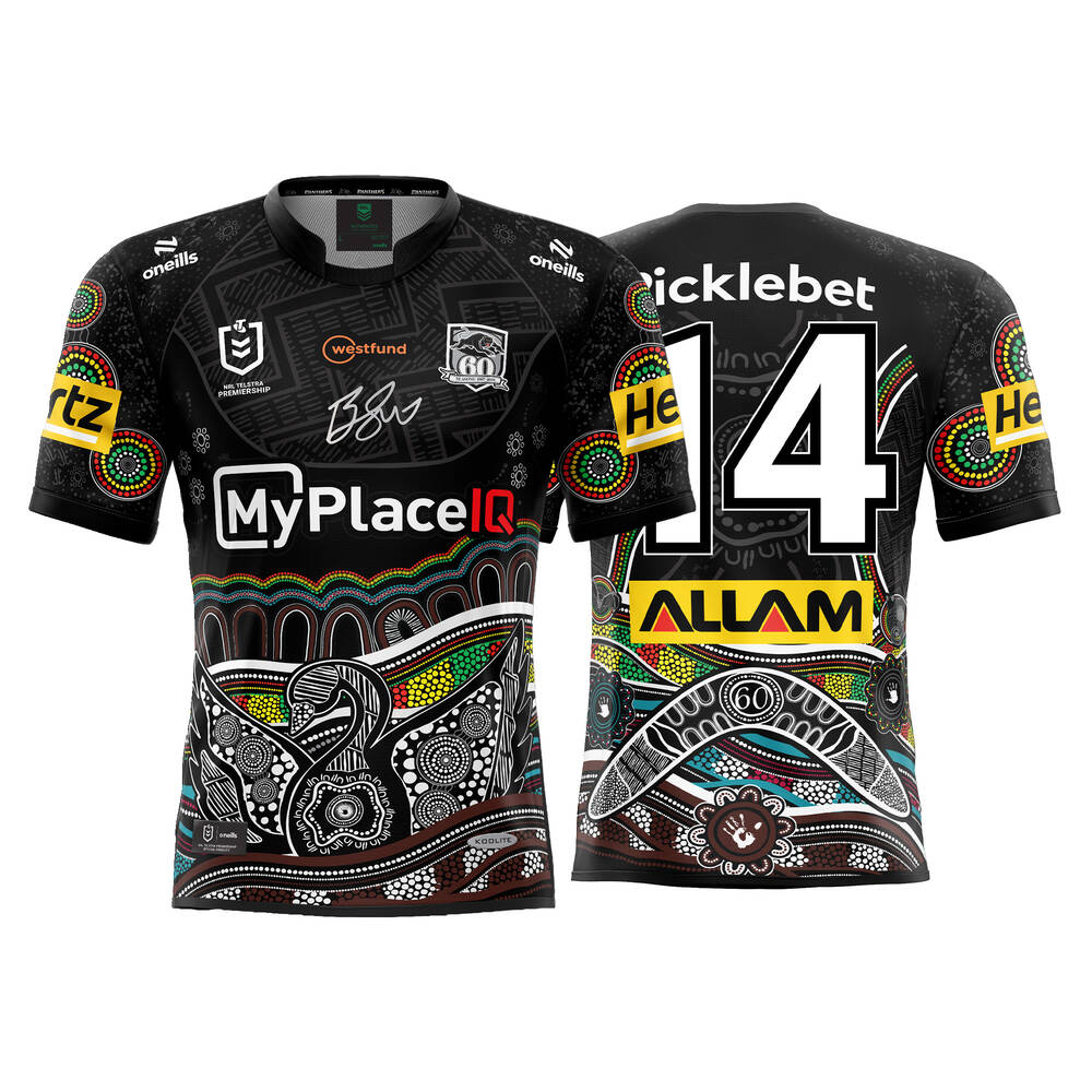 main14. Billy Scott's Match-Worn Signed Indigenous Jersey0